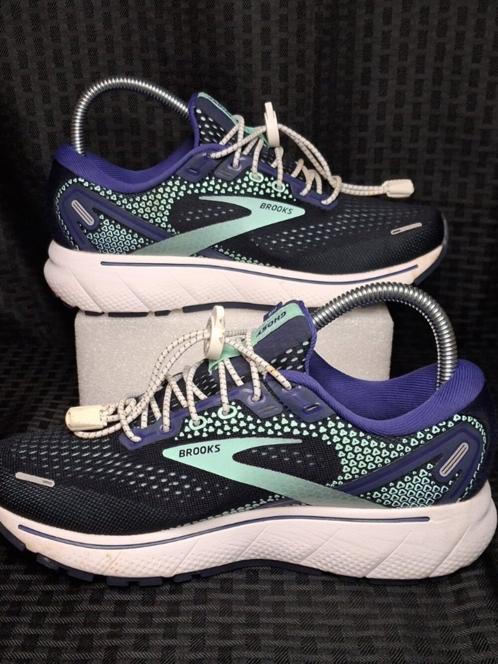 Brooks Ghost 14 Peacoat Yucca Navy Running Shoes Women Size 6.5 1203561D446